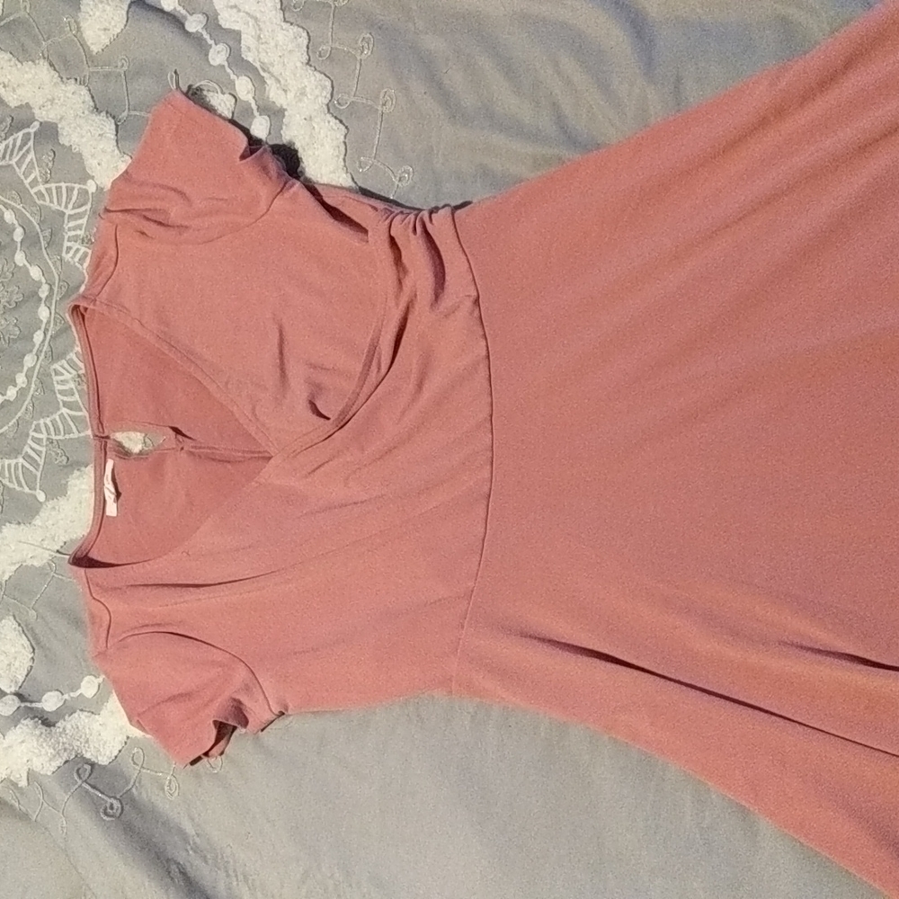 Pink flare dress